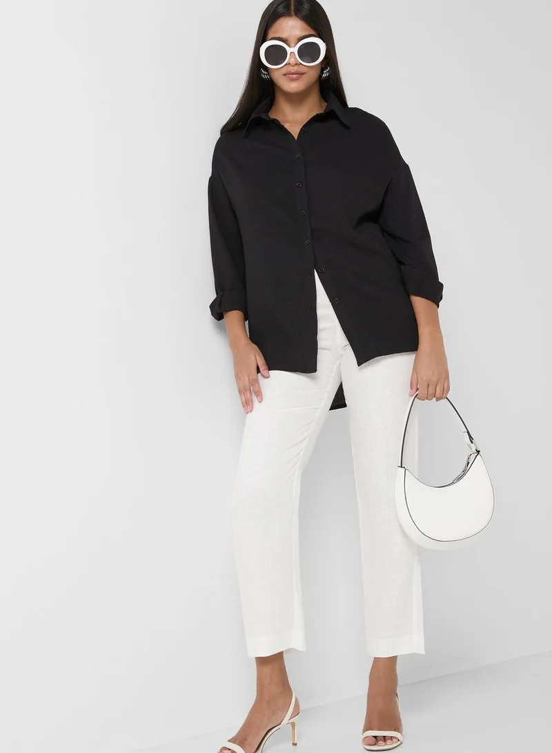 ELLA Textured Button Down Shirt