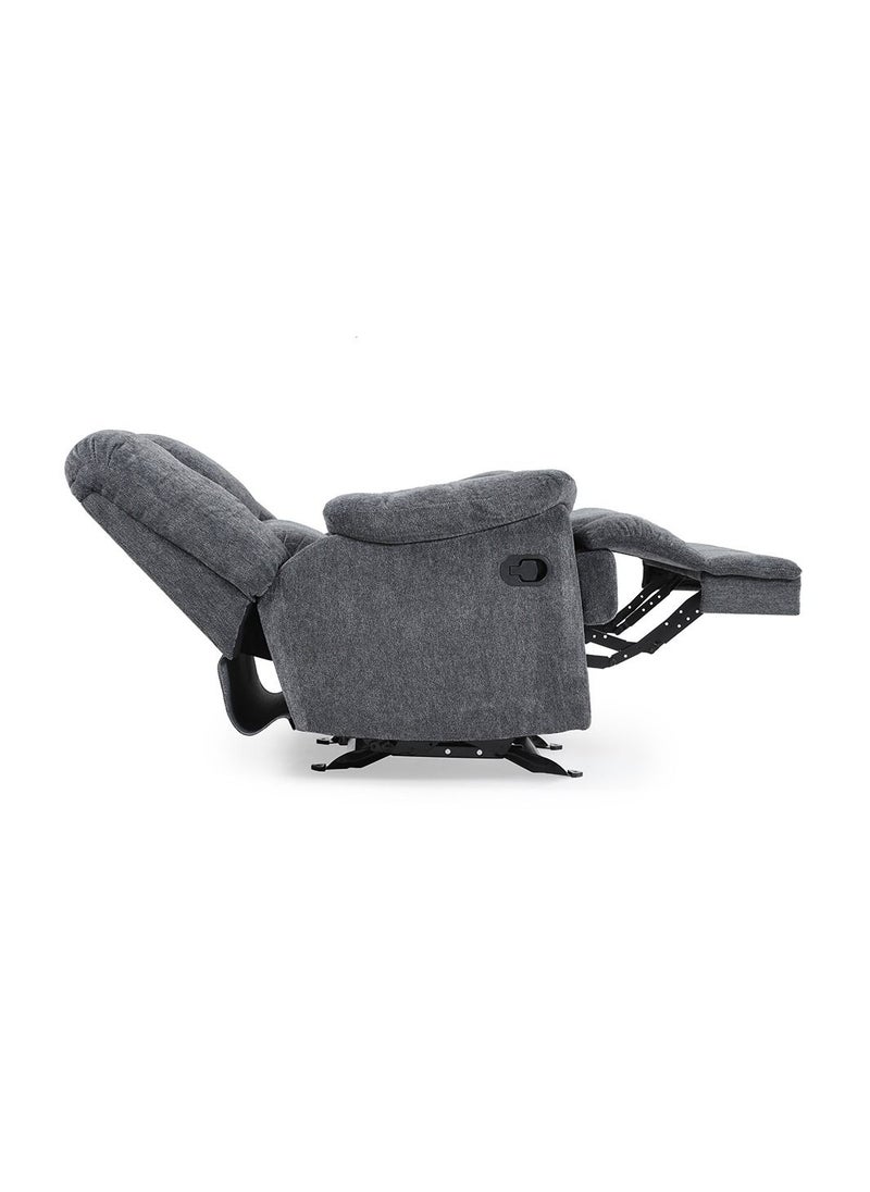 homes r us - Roy Recliner with Rocker,  Dark Grey - Image 1