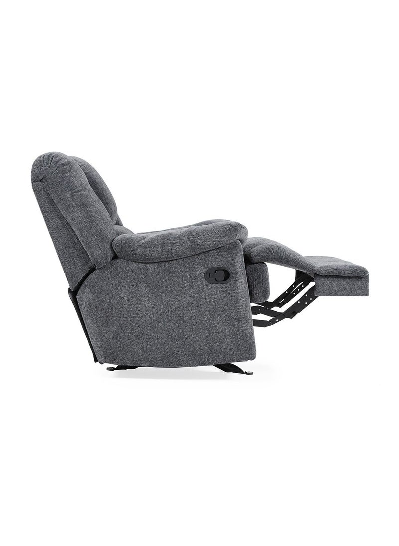 homes r us - Roy Recliner with Rocker,  Dark Grey - Image 1