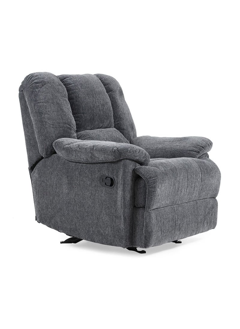 homes r us - Roy Recliner with Rocker,  Dark Grey - Image 1
