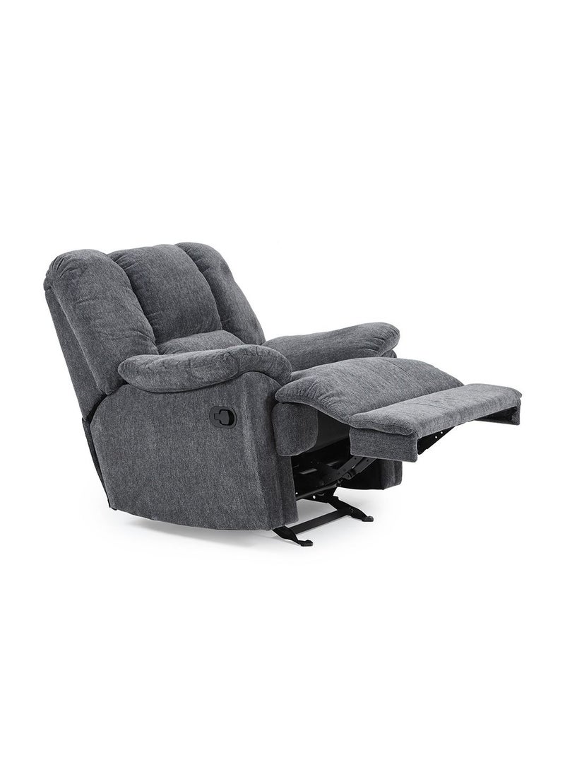 homes r us - Roy Recliner with Rocker,  Dark Grey - Image 1