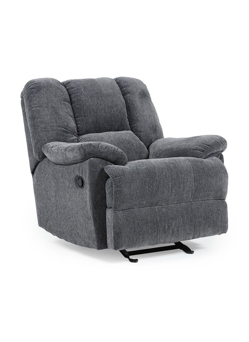 homes r us - Roy Recliner with Rocker,  Dark Grey - Image 1
