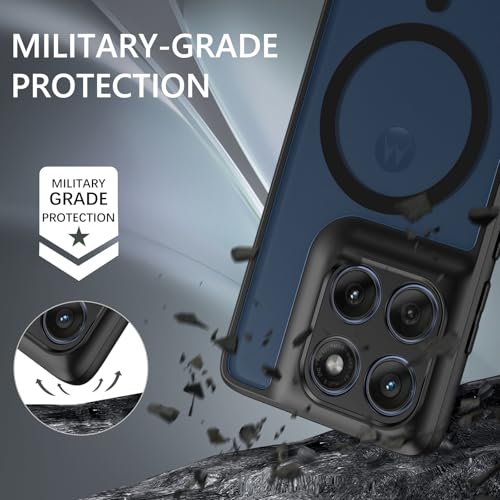 GUAGUA for Moto Edge 60 Fusion/Edge 60/Edge 60S 5G Case, [Compatible with MagSafe] Magnetic Anti-Scratch Translucent Matte Phone Cover - Image 4