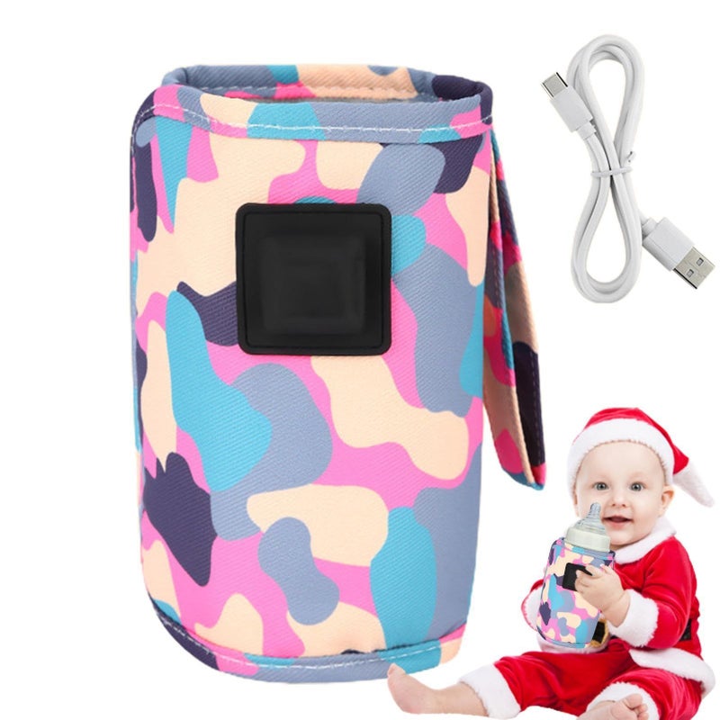 USB Bottle Warmer Baby Milk Warmer with 3 Speed Temperature Control Black Pouch for Driving Camping Travel Care - Image 2