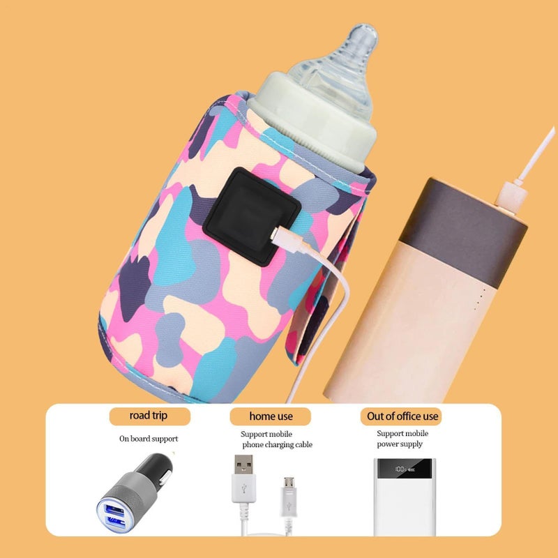 USB Bottle Warmer Baby Milk Warmer with 3 Speed Temperature Control Black Pouch for Driving Camping Travel Care - Image 5