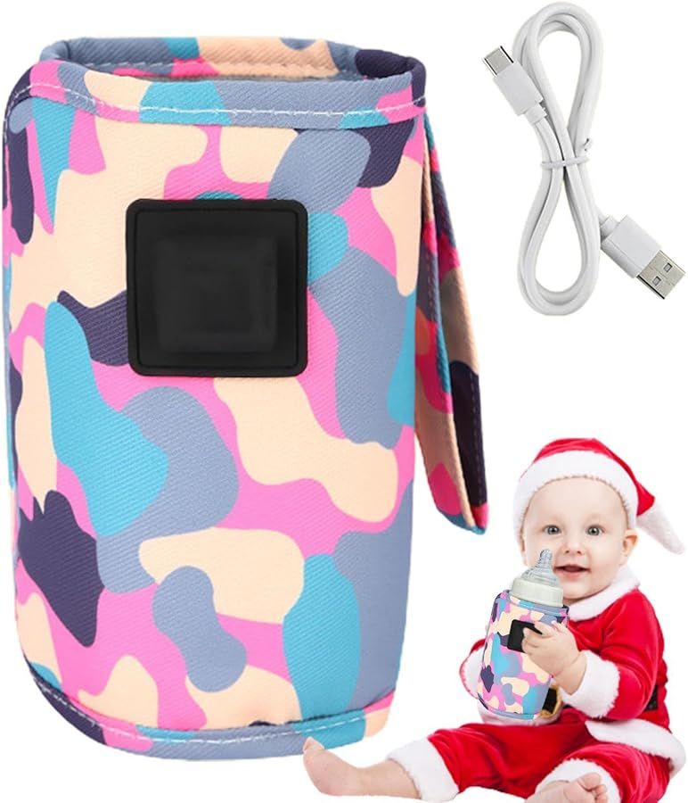 USB Bottle Warmer Baby Milk Warmer with 3 Speed Temperature Control Black Pouch for Driving Camping Travel Care - Image 1
