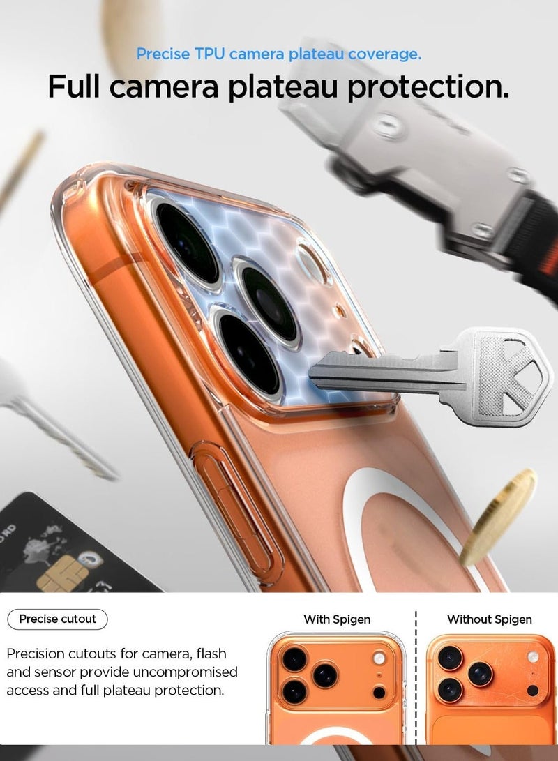 Spigen غطاء حماية Ultra Hybrid MagFit لجهاز iPhone 17 Pro Max مع MagSafe (2025) - أبيض متجمد - Image 5