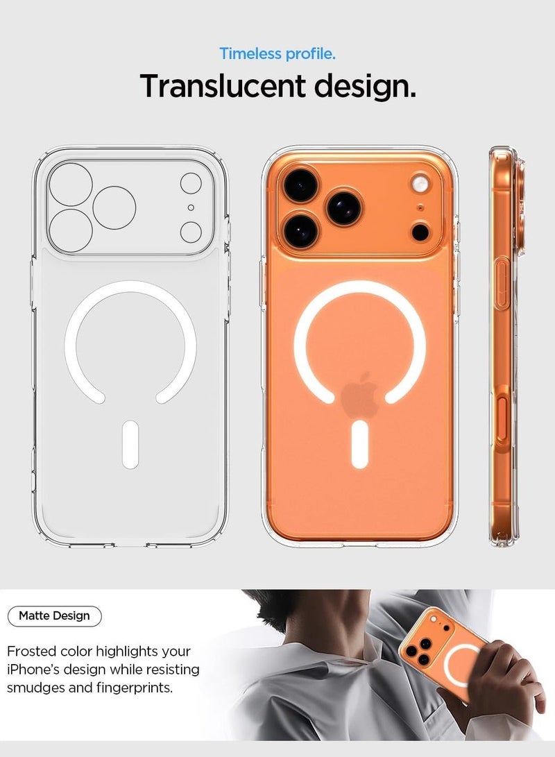Spigen غطاء حماية Ultra Hybrid MagFit لجهاز iPhone 17 Pro Max مع MagSafe (2025) - أبيض متجمد - Image 4