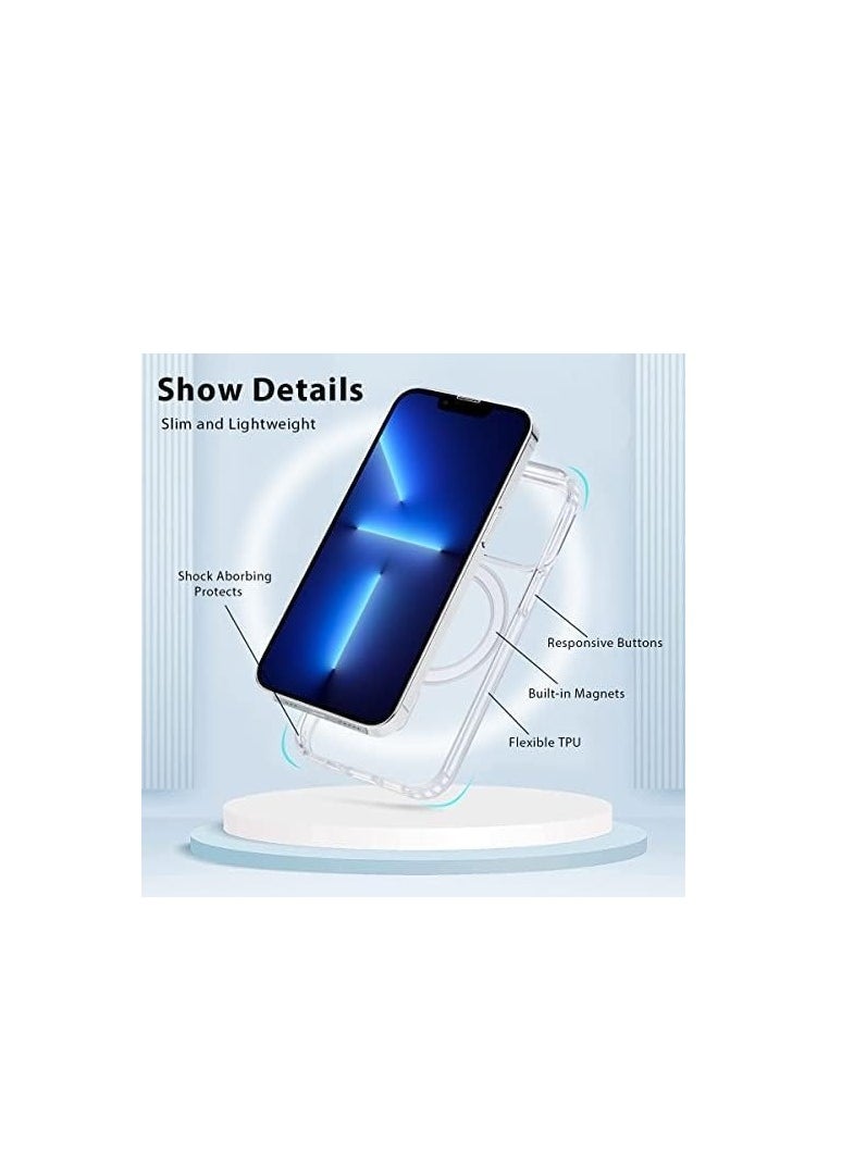Generic - Clear Magnetic Case for iPhone 7 Plus/8 Plus 5.5 Inch [Compatible with Magsafe] Slim Silicone TPU Shockproof Magnetic Mobile Phone Case Scratch-Resistant Non-Slip Protective Case - Image 1