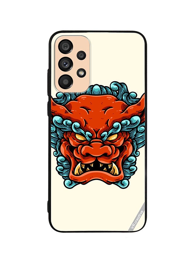 VR CREATIVE Protective Case Cover For Samsung Galaxy A23 Foo Dog Head Design Multicolour - Image 1