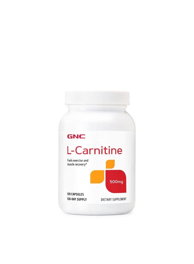 GNC L Carnitine 500Mg 120 Capsules Helps Metabolize Long Chain Fatty Acids - Image 2