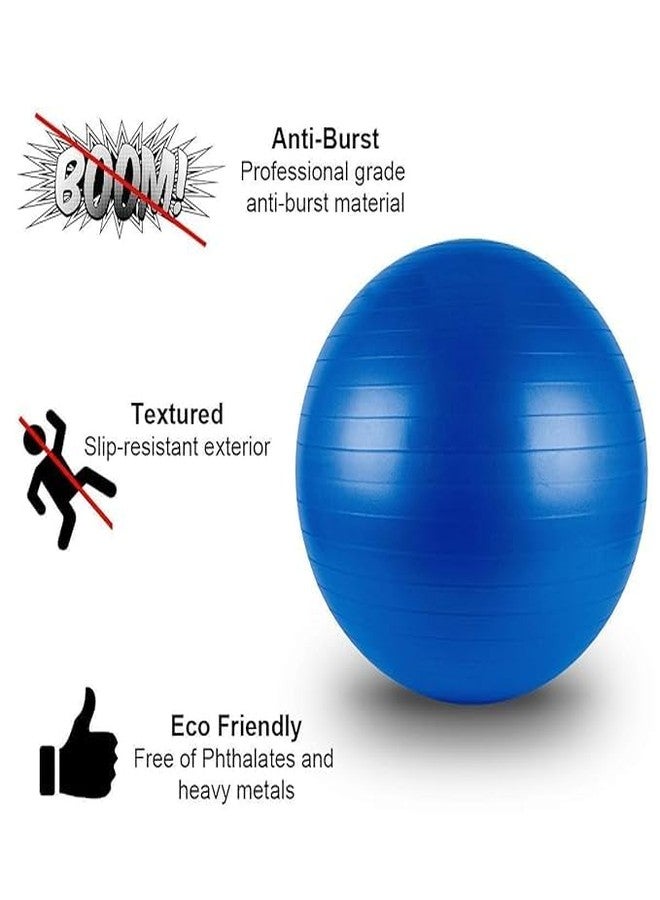 ATS Anti-Burst Rubber Gym Ball with Free Foot Pump | Round Shape Swiss Ball for Exercise, Workout, Yoga, Pregnancy, Birthing, Balance & Stability, 75 cm - Image 3