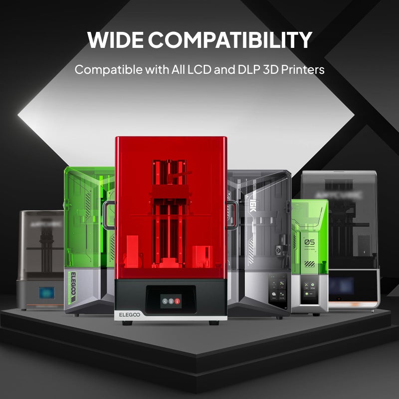 ELEGOO رواسب 3D من ELEGOO تشبه ABS 405nm قياسي للبوليمر الضوئي للشفاف الأحمر 1000 جرام - Image 4