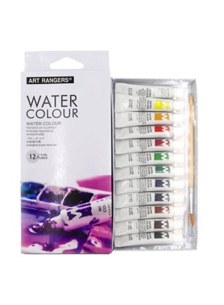 Art Rangers Water Colour Paints Set with Paint Brush Multicolour 12 x 6ml PW31.12006.A