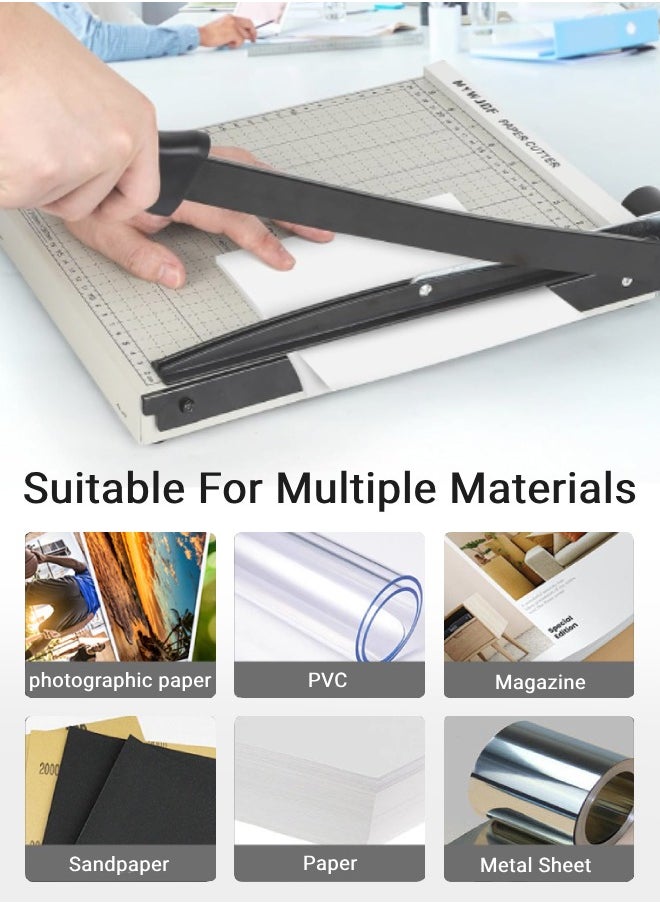 Generic - Paper Cutter Professional Guillotine Paper Trimmer for Craft Paper Photos Cards Scrapbooking Office Home Supplies 12 Sheet Capacity - Image 1