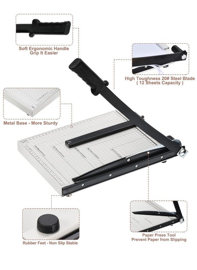 Generic - Paper Cutter Professional Guillotine Paper Trimmer for Craft Paper Photos Cards Scrapbooking Office Home Supplies 12 Sheet Capacity - Image 1