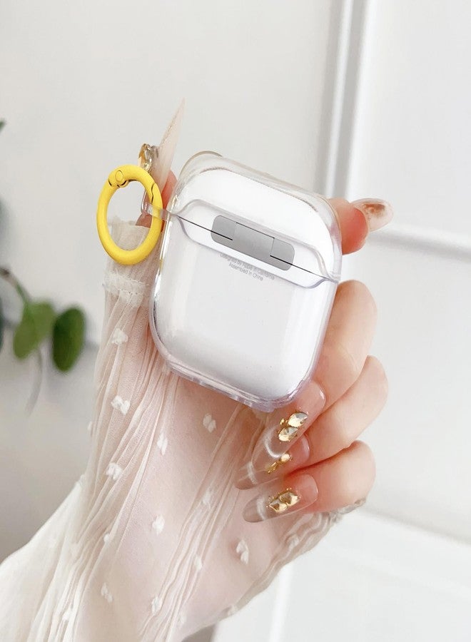 OTOPO Cute AirPods 4 Clear Case, Girly 3D Bow Design Soft TPU Protective Shockproof Kawaii Apple iPod 4th Generation Cover with Cleaner Kit & Keychain Girls Women Yellow Bow - Image 5