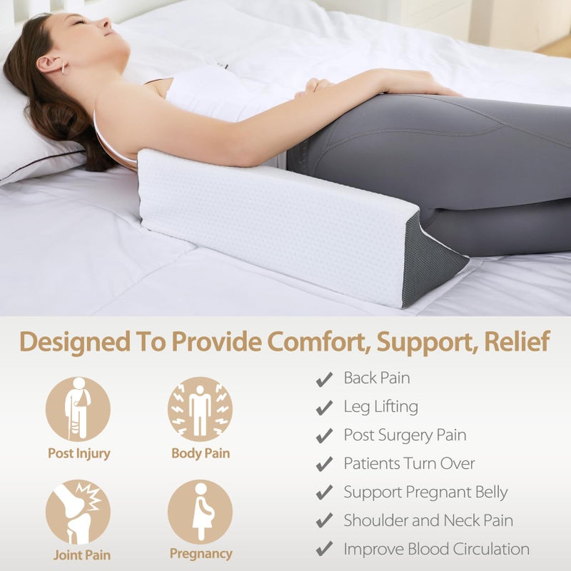 Touchutopia Wedge Pillow for Sleeping, Side Sleeper Body Back Positioners for Back Pain, Preventing Bedsores, After Surgery, Pregnancy Support, Ankle Support, Bed Wedge Pillow for Side Sleepers - Image 2