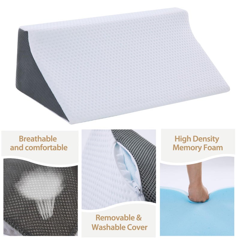 Touchutopia Wedge Pillow for Sleeping, Side Sleeper Body Back Positioners for Back Pain, Preventing Bedsores, After Surgery, Pregnancy Support, Ankle Support, Bed Wedge Pillow for Side Sleepers - Image 3
