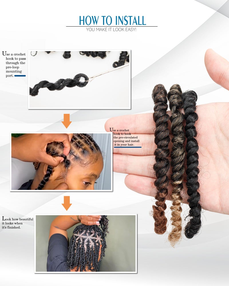 Miss Sula Passion Twist Crochet Hair-Mixed Color Combo Pack(6 packs 1B+1 pack T1B/27+1 pack T1B/30),Pre-twisted Pre Looped Synthetic Braided Hair Extensions For Black Women and Kids(10"-8 Packs,1B+T27+T30) - Image 4