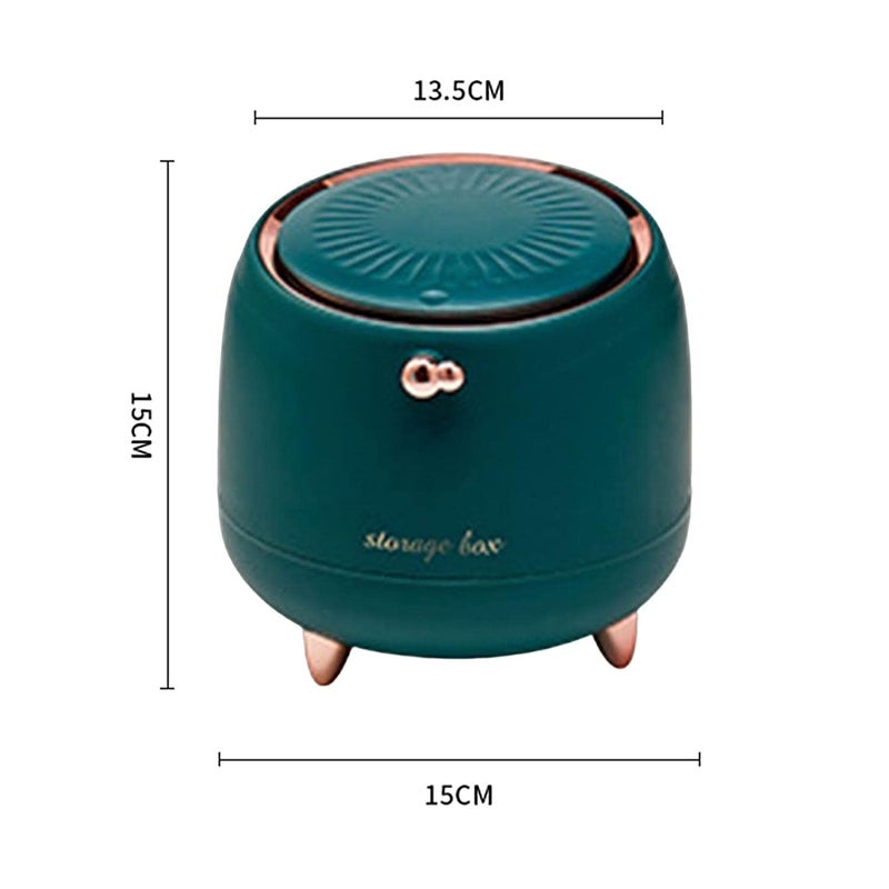 proxin proxin Tabletop Trash can Desktop Wastebasket Trash Can Dispenser with Lid Large Capacity Mini Bin Modern Dustbin for HomeOfficeTabletop  - Image 5