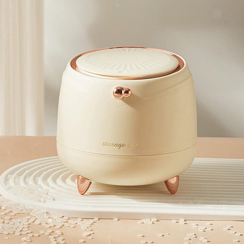 proxin proxin Tabletop Trash can Desktop Wastebasket Trash Can Dispenser with Lid Large Capacity Mini Bin Modern Dustbin for HomeOfficeTabletop  - Image 1