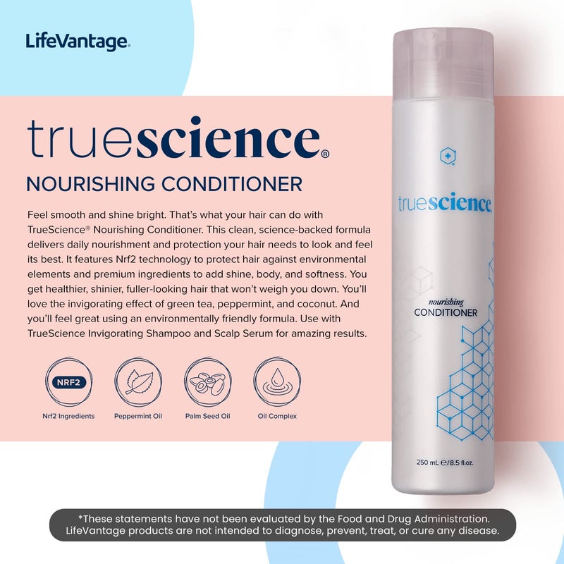 LifeVantage TrueScience Nourishing Hair Conditioner by LifeVantage, 250ml, With Nrf2 Ingredients, Oil Complex, Palm Seed Oil, Invigorating Green Tea & Coconut Oil - Image 3