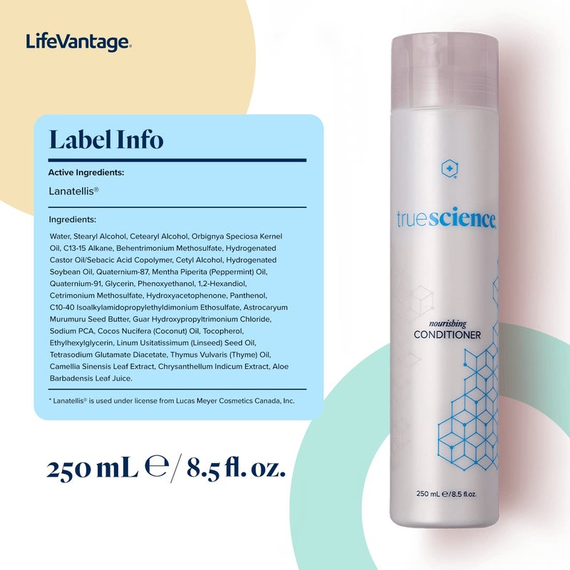LifeVantage TrueScience Nourishing Hair Conditioner by LifeVantage, 250ml, With Nrf2 Ingredients, Oil Complex, Palm Seed Oil, Invigorating Green Tea & Coconut Oil - Image 2