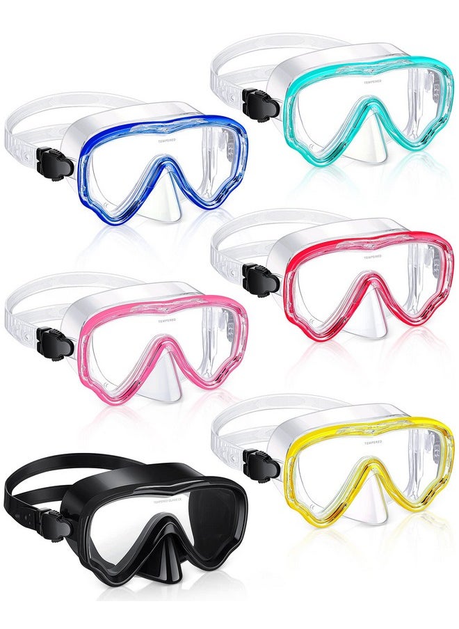 LEIFIDE - 6 Pcs Kids Goggles With Nose Cover Swimming Goggles For Kids 6 14 Snorkel Swim Mask Tempered Glass Scuba Diving Mask Anti Fog 180° Clear View (Classic Color) - Image 1
