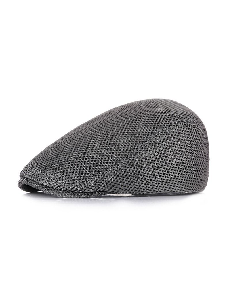 Loquat British Style Men's Solid Color Duck Tongue Frward Hat Dark Grey(56-58cm) 