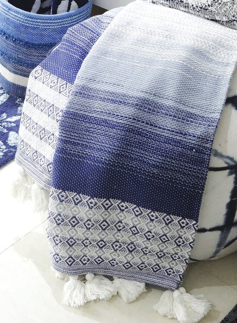 Handloom Cotton Bed Blanket Size 127 x 153 cm with an Elegant Design to Add a Touch of Luxury to Your Home. - Image 1