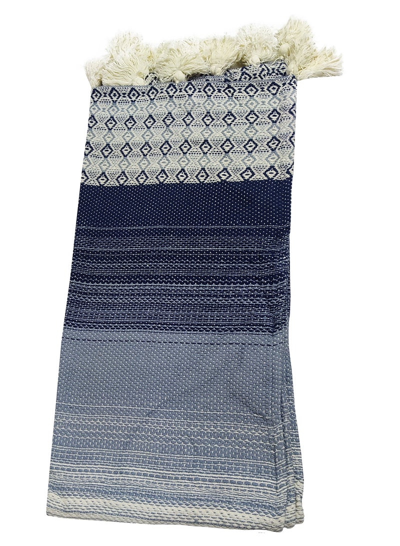 Handloom Cotton Bed Blanket Size 127 x 153 cm with an Elegant Design to Add a Touch of Luxury to Your Home. - Image 5