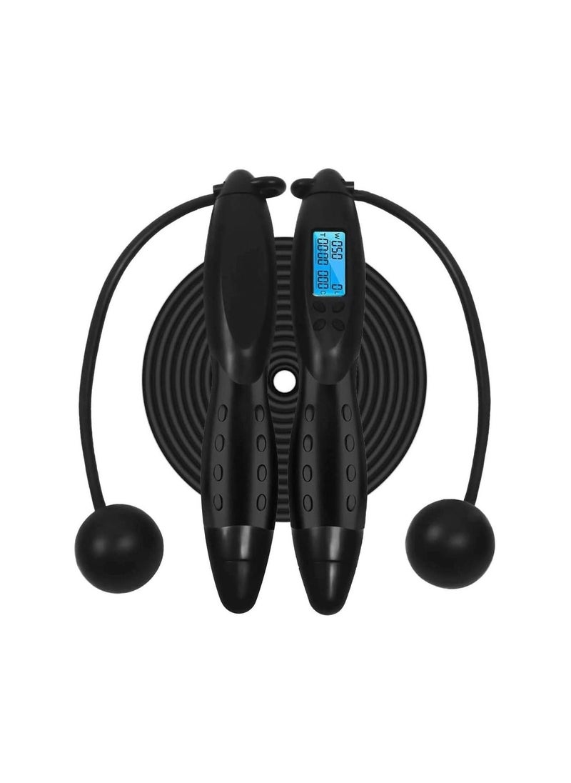 Digital Counting Jump Rope, Adjustable Fitness Sport Skipping Ropes with Calories Counter/Timer/Weight Setting for Children and Adults