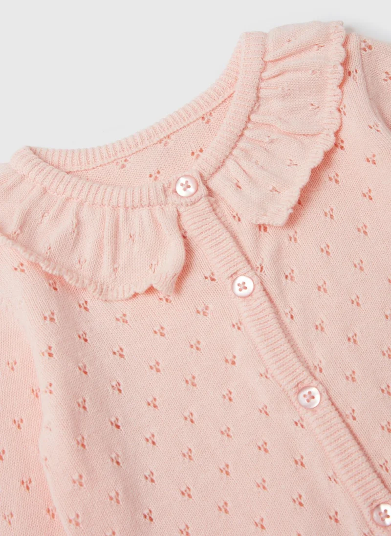 Matalan Baby Pearl Lace Trim Cardigan