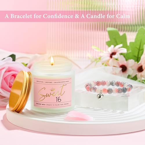YENCHORN Sweet 16 Gifts for Girls Happy 16th Birthday Gifts for Girls Sweet Sixteen Gift for 16 Year Old Girl Trendy 2025 Pink 16 Year Old Girl Birthday Gift Ideas 16th Decoration for Granddaughter, Daughter - Image 5