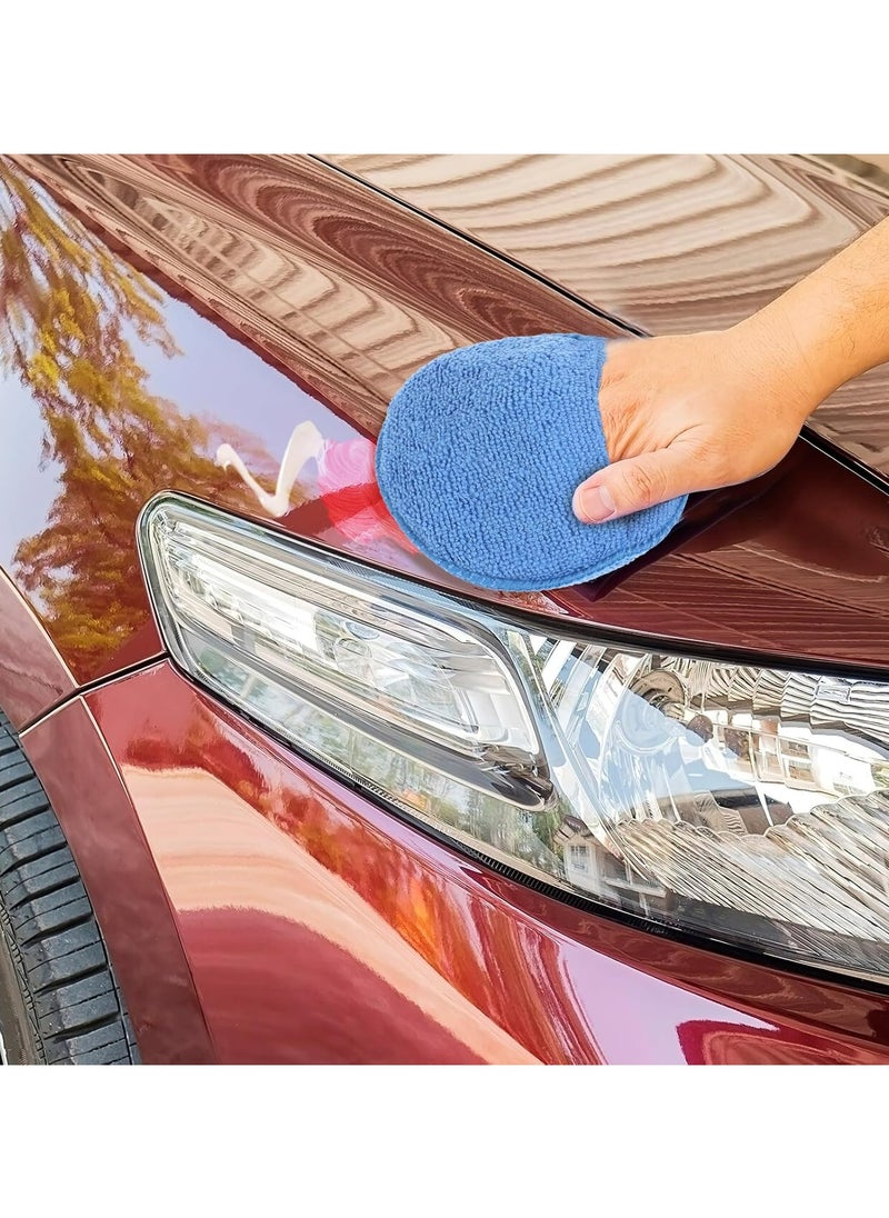 Oasisgalore 6 Pcs Microfiber Wax Applicator Pads with Finger Pocket for Car Polishing (5.1 inch)  - Image 3