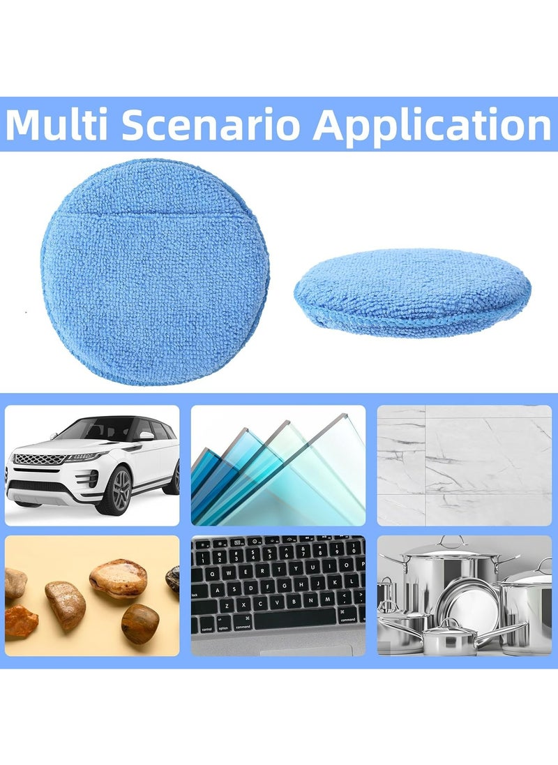 Oasisgalore - 6 Pcs Microfiber Wax Applicator Pads with Finger Pocket for Car Polishing (5.1 inch) - Image 1