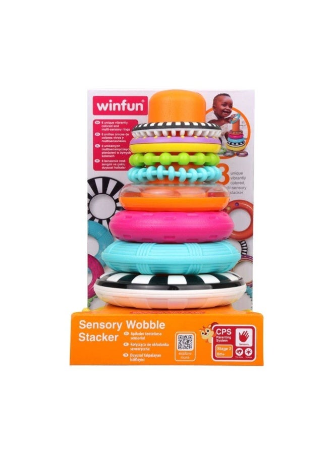 WinFun Sensory Wobble Stacker Toy (14.7 x 20.7 cm) - Image 1