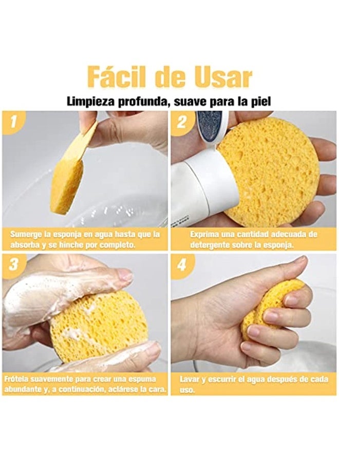 Generic 72 Pieces Of Compressed Facial Sponge 4 Colors Of Compressed Decontamination Sponge Reusable Facial Sponge Cellulose Circular Facial Sponge Cleaning Facial Sponge  - Image 5