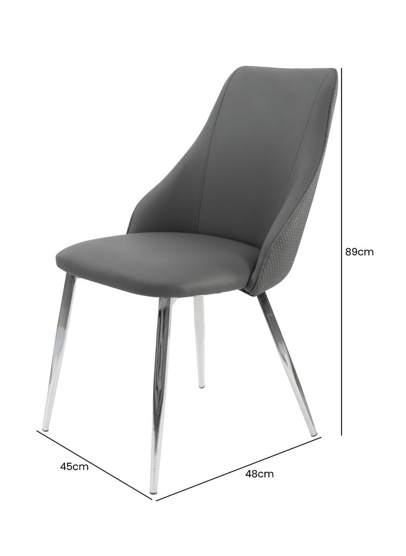 VANITY LIVING VANITY LIVING Dining Table Set 8 Seater - Evora Grey Extendable With Sienna Chairs  - Image 3