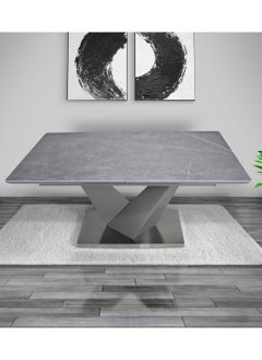 VANITY LIVING VANITY LIVING Dining Table Set 8 Seater - Evora Grey Extendable With Sienna Chairs  - Image 4