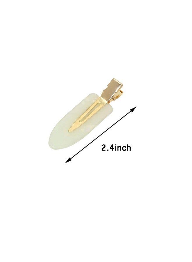 Mini Skater Small Hair Clips 2.4inch No Crease Hair Pins No Bend Cute Barrettes Accessories for Women Curly Fine Hair Styling Sectioning, Pack of 4 (Ivory White) - Image 2