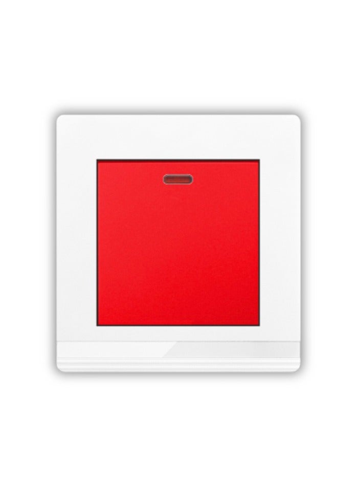 Vmax 45A High Power Switch - Heavy Duty Red Switch for High-Power Electrical Appliances - 3x3 White/Ivory Finish - Image 2