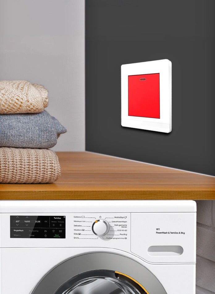 Vmax 45A High Power Switch - Heavy Duty Red Switch for High-Power Electrical Appliances - 3x3 White/Ivory Finish - Image 4