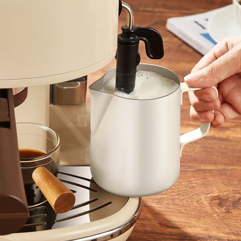 304 Stainless Steel Latte Art Pitcher with Pointed Spout - 900ml Coffee Milk Frothing Pitcher for Barista, Cafe, Home Use - Image 4
