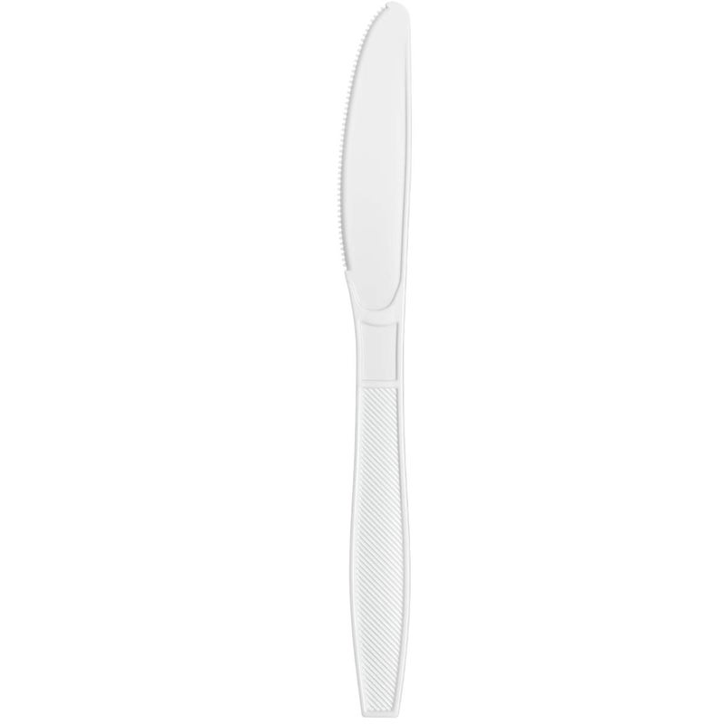 Comfy Package [500 Pack] Extra Heavyweight Disposable White Plastic Knives - Image 2