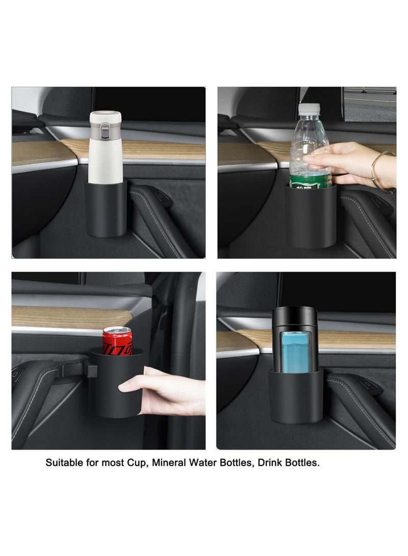 Excefore Tesla Model 3 Model Y Cup Holder, Car Door Cup Holder Bottles Expander Organizer, Water Holder Accessories for Automotive Left or Right Door (2PCS)  - Image 3
