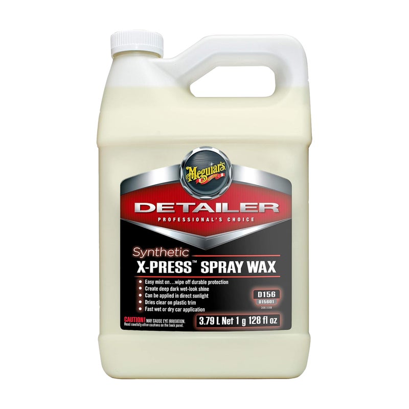 Meguiar's D15601 Synthetic X-Press Spray Wax for Car Detailing, Creates a Deep Shiny Look, Can Be Applied to Wet or Dried Paint and In Direct Sunlight, Moisture Rolls Off Waxed Paint, 1 Gallon - Image 1