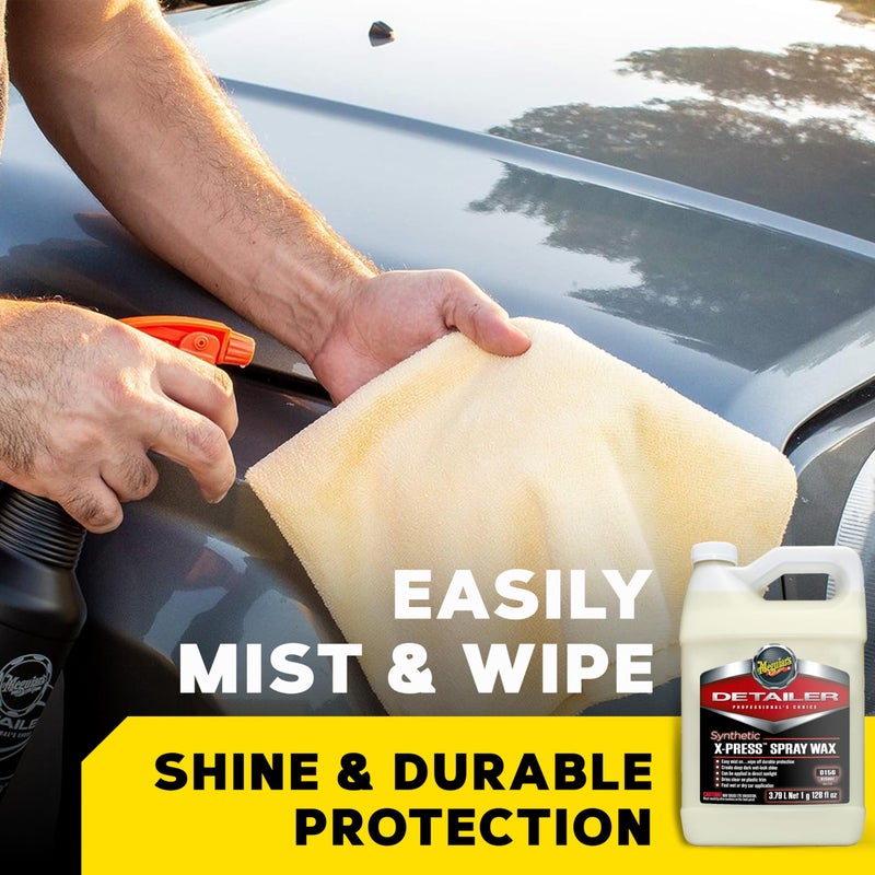 Meguiar's D15601 Synthetic X-Press Spray Wax for Car Detailing, Creates a Deep Shiny Look, Can Be Applied to Wet or Dried Paint and In Direct Sunlight, Moisture Rolls Off Waxed Paint, 1 Gallon - Image 2
