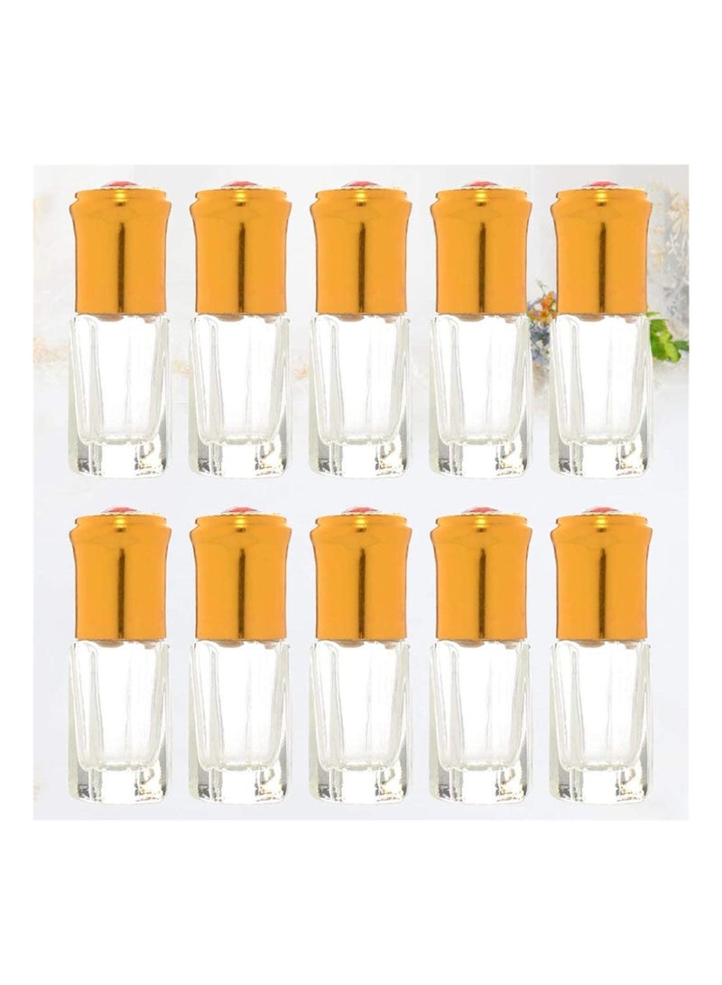 Generic 10 Pcs Glasses Roll on Bottles Refillable Empty Perfume Bottle Travel Essential Oil Roller Bottles Perfumes Bottles Container 3 ml Random Color  - Image 1